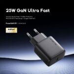 Oraimo PowerGaN 251 OCW-5251ECC Wall Charger PD Type-C 25W Fast Charging - Black - Image 3