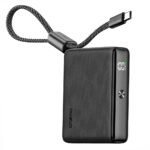 Oraimo PowerNova L21 OPB-7203C Power Bank USB + Type-C 30W Fast Charging 20000mAh Built-In Type-C Cable - Black