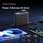 Oraimo PowerNova L21 OPB-7203C Power Bank USB + Type-C 30W Fast Charging 20000mAh Built-In Type-C Cable - Black - Image 8