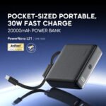 Oraimo PowerNova L21 OPB-7203C Power Bank USB + Type-C 30W Fast Charging 20000mAh Built-In Type-C Cable - Black - Image 6