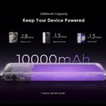Oraimo Toast 22.5 Byte OPB-7100Q Power Bank 2x USB + Type-C + Micro 22.5W Fast Charging 10000mAh - Black - Image 6