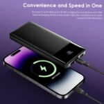 Oraimo Toast 22.5 Byte OPB-7100Q Power Bank 2x USB + Type-C + Micro 22.5W Fast Charging 10000mAh - Black - Image 4