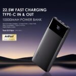 Oraimo Toast 22.5 Byte OPB-7100Q Power Bank 2x USB + Type-C + Micro 22.5W Fast Charging 10000mAh - Black - Image 2