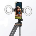 Plokama AUTO-A7 PRO AI Face Tracking Foldable Tripod LED Selfie Stick - Image 3