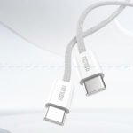RSILOU R2028 Type-C To Type-C Cable 60W Fast Charging 1m - White - Image 3