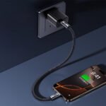 Remax C29 (C-C) Lanyard Type-C To Type-C Cable 65W Fast Charging 0.3m - Black - Image 3