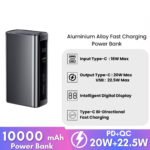 Remax FP-12 Power Bank USB + Type-C 22.5W Fast Charging 10000mAh - Black - Image 2