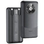 Remax RPP-38 Power Bank 1x USB + 1x Type-C 20W+22.5W Fast Charging 20000mAh Built-In 2 Cables - Black - Image 3