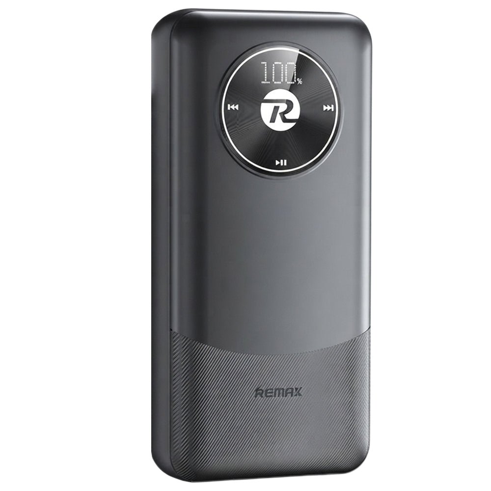 Remax RPP-38 Power Bank 1x USB + 1x Type-C 20W+22.5W Fast Charging 20000mAh Built-In 2 Cables - Black - Image 2