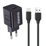 Shark SH-207 QC3.0 Wall Charger Lightning Cable 18W Fast Charging - Black