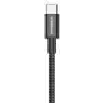 Systemmax N28 Type-C To Type-C Cable 60W Fast Charging 1m - Black - Image 2