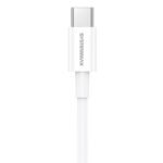 Systemmax P28 Type-C To Type-C Cable 60W Fast Charging 1m - White - Image 2