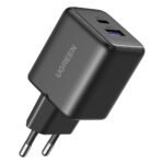 Ugreen 65014 GaN Wall Charger PD Type-C + USB 30W Fast Charging - Black - Image 2
