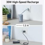 Anker Nano A1259H11 Power Bank USB + Type-C 30W 10000mAh Built-In Type-C Cable - Black - Image 5