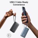 Anker Nano A1259H11 Power Bank USB + Type-C 30W 10000mAh Built-In Type-C Cable - Black - Image 3