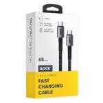 iLock 5089 Type-C To Type-C Cable 65W Fast Charging 1m - Black - Image 4
