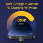 iLock 5090 Type-C To Lightning Cable 30W Fast Charging 1m - Black - Image 6