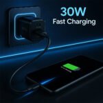 iLock 5094 GaN Wall Charger PD Type-C + QC3.0 USB 30W Fast Charging - Black - Image 6