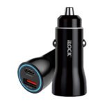 iLock 5096 Car Charger PD Type-C + QC3.0 USB 60W Fast Charging - Black - Image 4