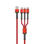 Ldnio LC93 USB To Type-C + Micro + Lightning 3in1 Cable 3.4A Fast Charging 1.2m